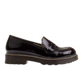 Marco Shoes Sorte damesko på en tyk gennemsigtig bund