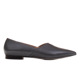 Marco Shoes Grafit Marco 1285P ballerinaer til kvinder med udskæring grå