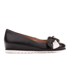Marco Shoes Komfortable lave sko med en skjult kile sort