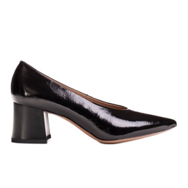 Marco Shoes Elegante sorte damepumper lavet af lak