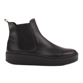 Marco Shoes Lave støvler i blødt naturskind sort