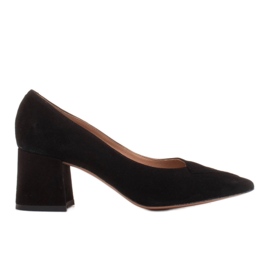Marco Shoes Elegante sorte ruskind 1434P pumper