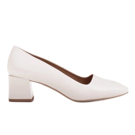 Marco Shoes Elegante hvide pumps i sart naturligt læder