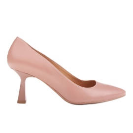 Marco Shoes Elegante pumps i sart naturligt læder lyserød