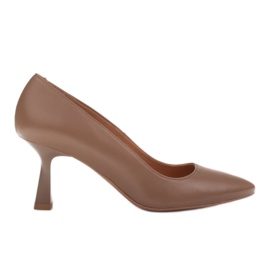 Marco Shoes Elegante pumps i sart naturligt læder beige