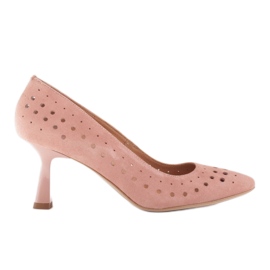 Marco Shoes Elegante pumps i sart naturligt læder lyserød