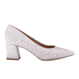 Marco Shoes Elegante pumps i skind sølv