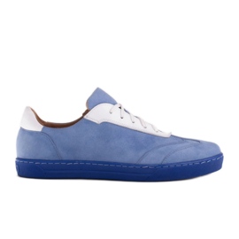 Marco Shoes Sports sneakers lavet af naturlig ruskind i høj kvalitet blå