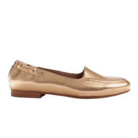 Marco Shoes Kvinders ballerinaer med elastik i overdelen gylden