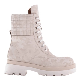 Marco Shoes Camo støvler i militær stil beige