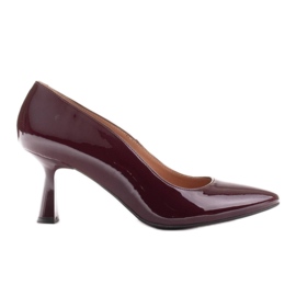 Marco Shoes Elegante pumper lavet af vinrød lak