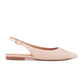 Marco Shoes Beige sandaler i naturligt læder