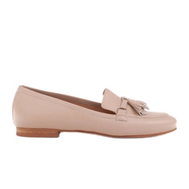 Marco Shoes Loafers i fuldnarvet læder med udsmykning 1983P-007-1 beige