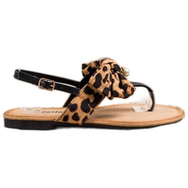 Seastar Stilfulde sandaler med sløjfe brun sort