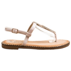 Seastar Flip-flops sandaler med ornament beige