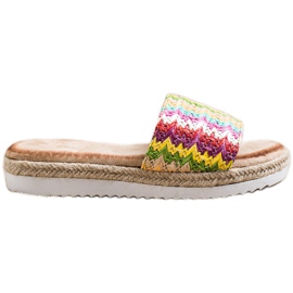 SHELOVET Espadrilles hjemmesko på platformen flerfarvet