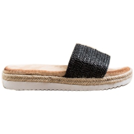 SHELOVET Espadriller på platformen sort