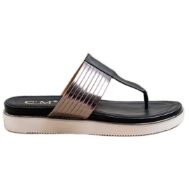 Cm Paris Komfortable øko læder flip-flops sort