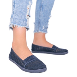 Vicky marineblå Slip On sneakers marine blå