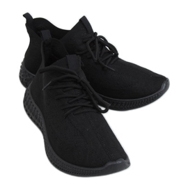 Sort PC01 All Black strømper sportssko