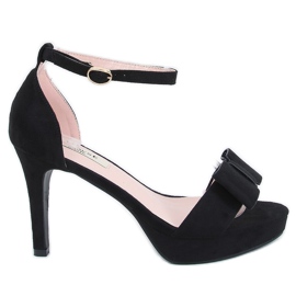 Sorte 9R32 Sorte sandaler med plateau