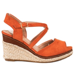 Sixth Sense Orange sandaler på en kile