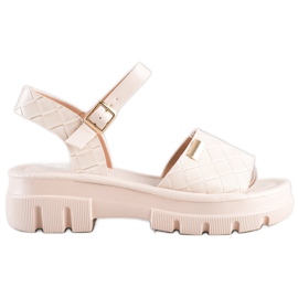 SHELOVET Sandaler på modeplatformen beige