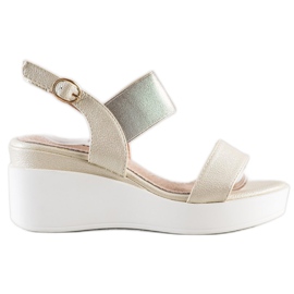 Weide Sandaler i guld gylden