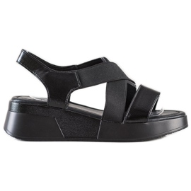 Weide Slip-on komfortable sandaler sort