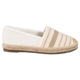Ideal Shoes Espadriller med mønster beige