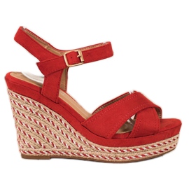 SHELOVET Elegante kile sandaler rød
