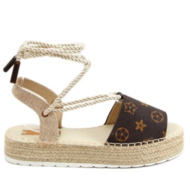 Espadrilles, sandaler brun JH158 Camel