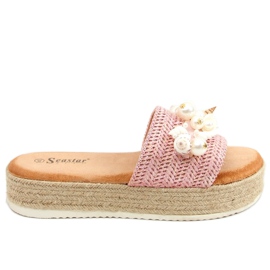 Hjemmesko espadriller med lyserøde skaller CK117P Pink