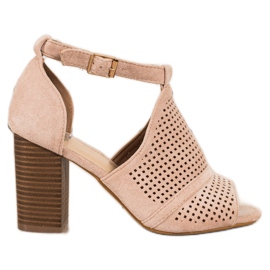 SHELOVET Opbyggede åbent sandaler beige
