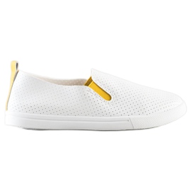 Sun Color Slipons med gul indsats hvid