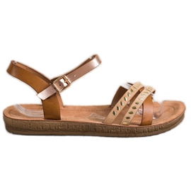 Queen Vivi Moderigtige sandaler beige brun