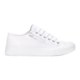 Kvinders sneakers med lynlås hvid Malani