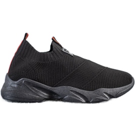 SHELOVET Mode sorte Slip-On sneakers