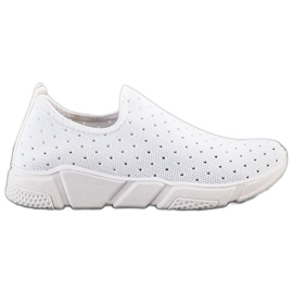 SHELOVET Openwork hvide sneakers