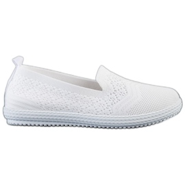SHELOVET Hvide Slipons