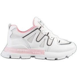 SHELOVET Hvide mode sneakers