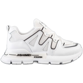 SHELOVET Hvide mode sneakers