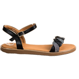Cm Paris Sorte sandaler med glitter