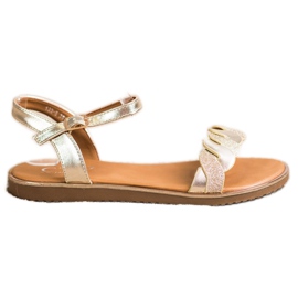 Cm Paris Gyldne sandaler med glitter gylden