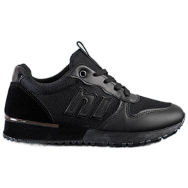 SHELOVET Klassiske sneakers sort