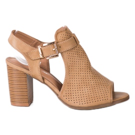 Renda Byggede sandaler med Eco Leather beige brun