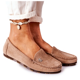 PS1 Kvinders ruskind loafers lys brun Madelyn beige