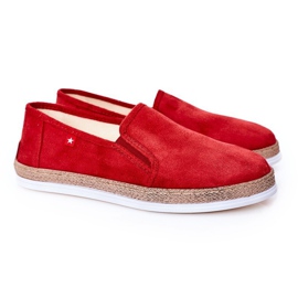 Herre ruskind Espadrilles Big Star HH176007 Rød