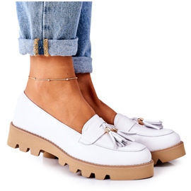 Lewski Shoes Læder loafers Lewski Sko 3053 Hvid