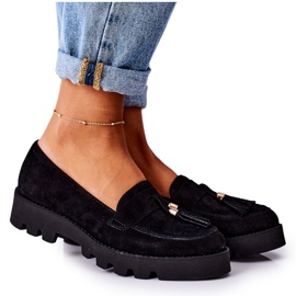 Lewski Shoes Ruskind loafers Lewski Sko 3053 Sort
